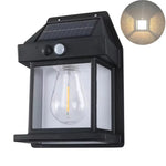 lampe solaire murale moderne détecteur mouvement transparente noir panneau solaire led commutateur autoinstallation ip65