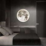Lampe murale en lune avec éclairage blanc chaud, idéale pour une décoration intérieure moderne