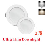 spots led 12w 20w 4000k 6500k blanc moderne encastrables clips câble alimentation