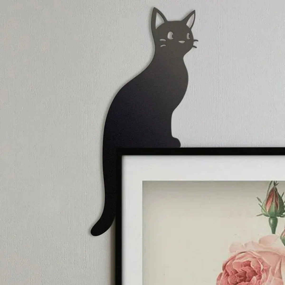 décoration murale silhouette chat noir minimaliste objet décoration intérieur cadeau femme homme