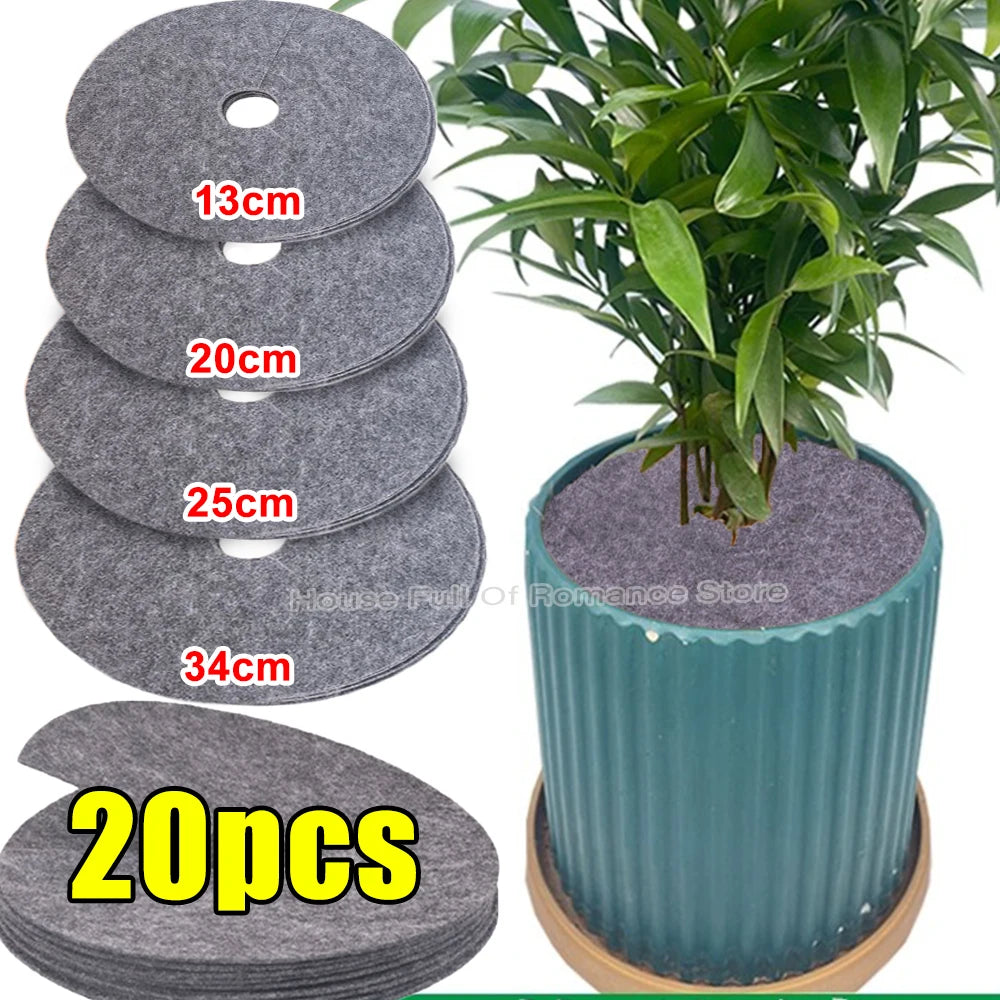 coussin protection pot fleur gris non tissé moderne 13cm 20cm 25cm 34cm