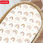 drap berceau oiseaux roses gris coeurs dorés moderne doux élégants bords plissés blanc rose