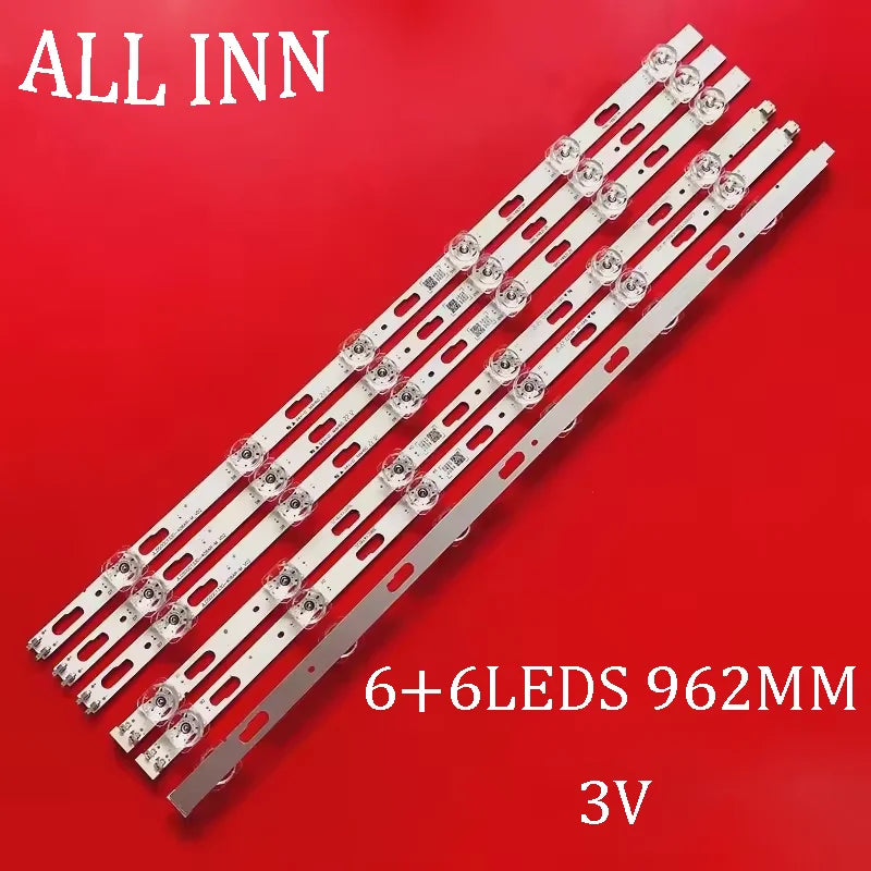 bande led adhésive blanche moderne 962mm longueur leds bande 3v tension kit 6pcs