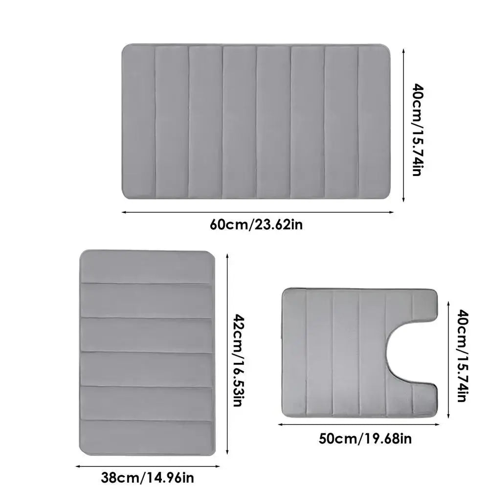 tapis absorbant salle bain polyester gris beige noir adhésif moderne simple chambre lavable machine