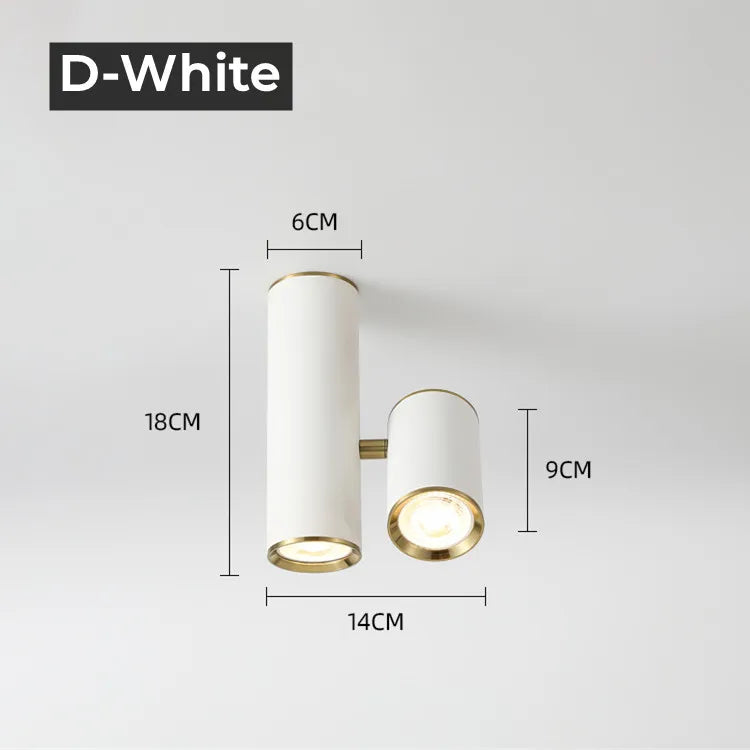 Spot LED moderne réglable argent noir blanc doré monté surface chambre cuisine salle manger