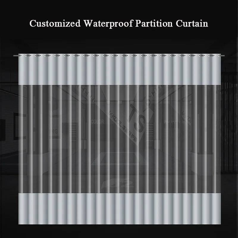 Rideau de séparation personnalisable gris clair pour intérieur