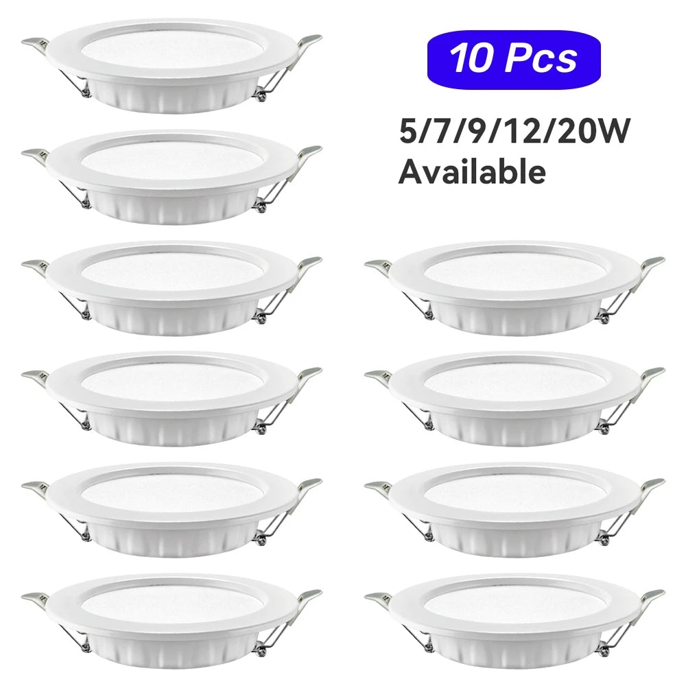 projecteurs led blancs modernes 12w 20w 4000k 6500k 7w 9w 220v cuisine salon