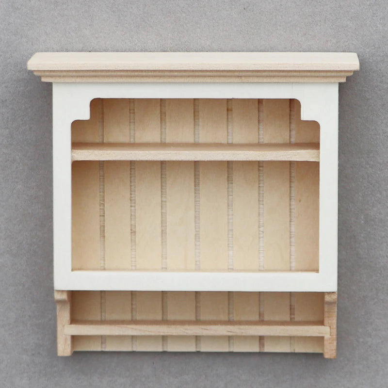 étagère murale classique blanche bois étagères poupées cache pot pomme bâton poussière boîte conserve