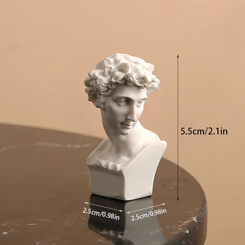 buste sculpté résine blanc détails fins drapé classique réplique artistique occasion noël halloween