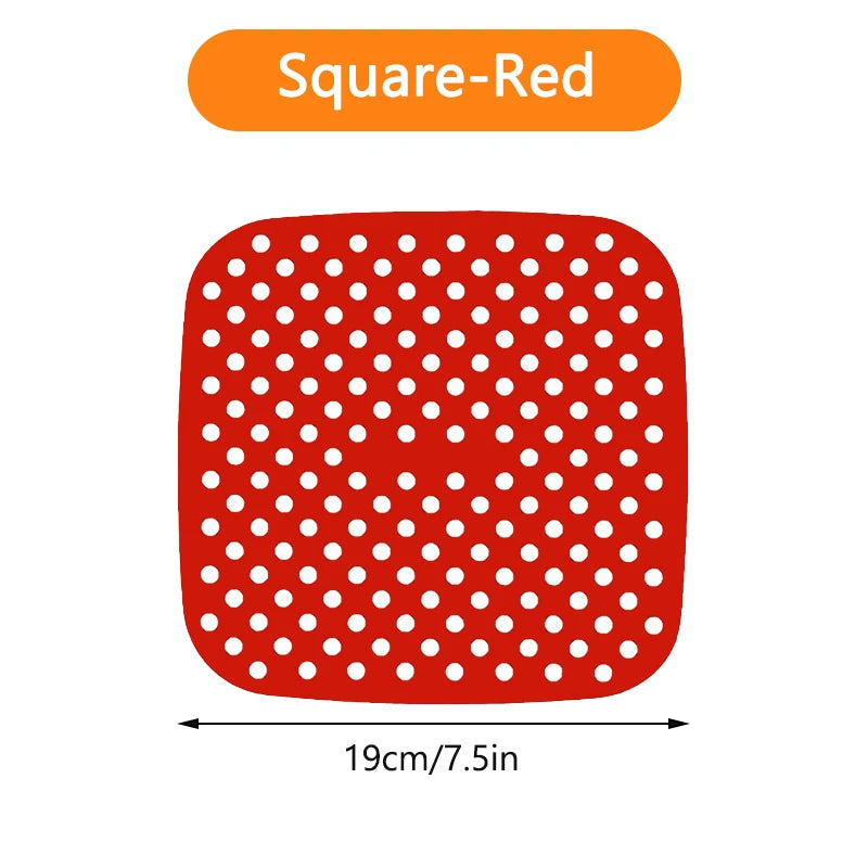 grilles cuisson friteuse air silicone antiadhésif rouge noir moderne cuisine vapeur