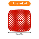 grilles cuisson friteuse air silicone antiadhésif rouge noir moderne cuisine vapeur