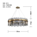 suspension lumineuse moderne or blanc rondes transparentes 90 260V 249 2000lm
