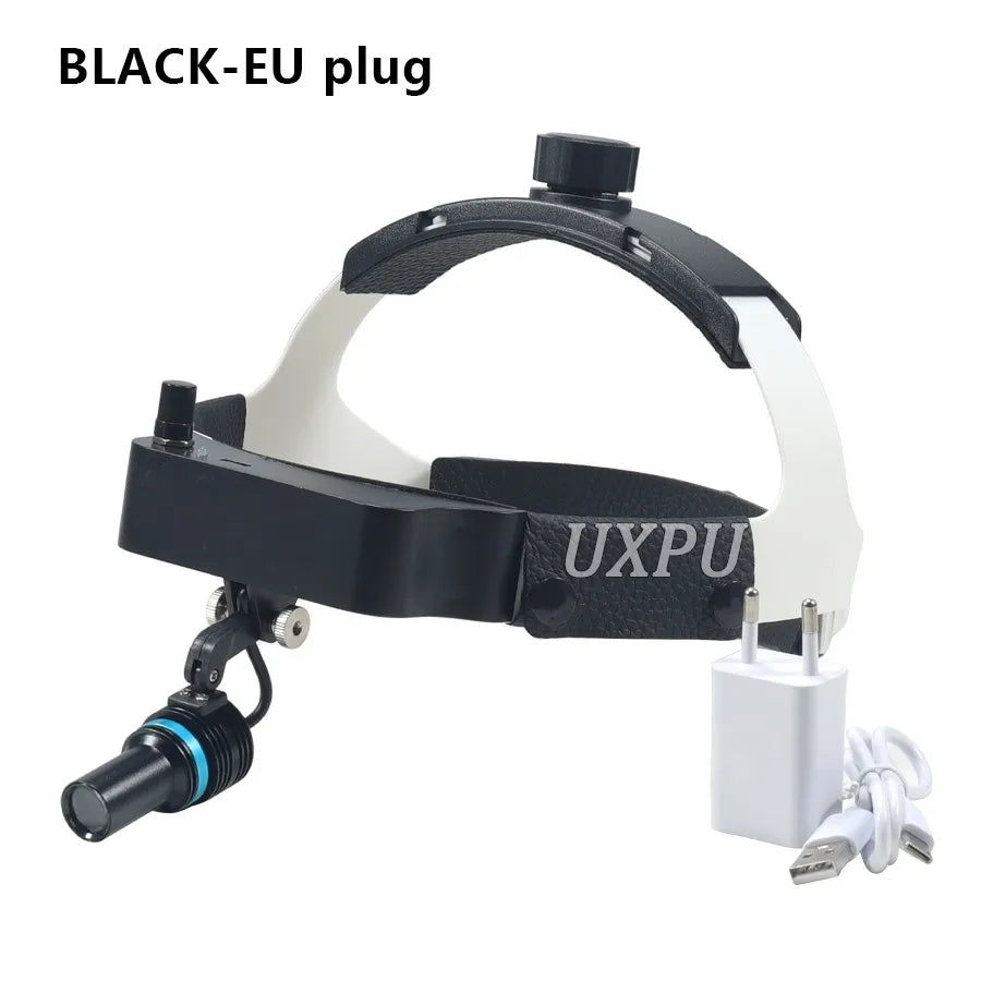 lampe frontale noire blanche ceinture ajustable haute luminosité antidérapante moderne fonctionnelle