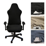 housse chaise élasthanne polyester anti salissures couleurs noir blanc gris moderne ergonomique adjustable roulettes