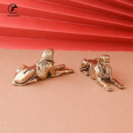 statues égyptiennes sphinx dorées bronze décoratives maison 7.3cm longueur 2.8cm hauteur