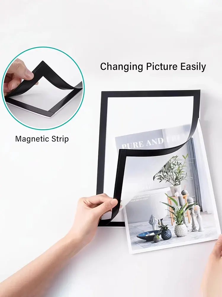 cadre photo adhésif noir contemporain double face mat opacité A4 A6