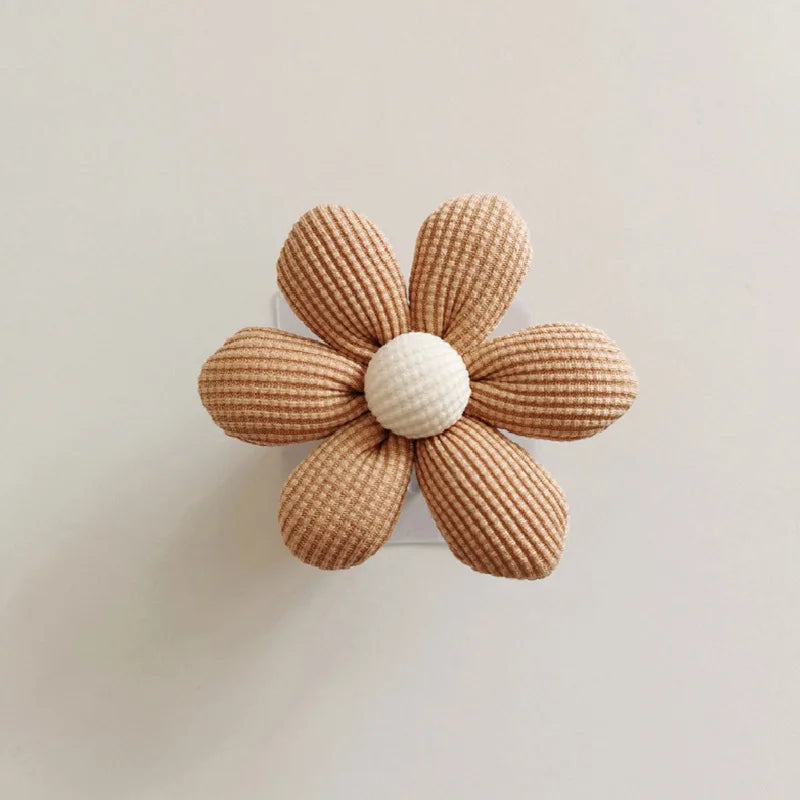 fleur décorative adhésive moderne rose roseclair beige bleu bleumarine rosfonce rayures horizontales