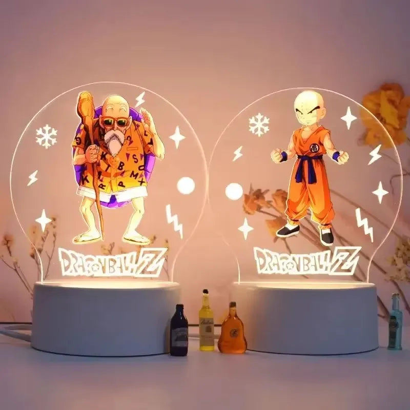 lampe led dragon ball transparente personnages goku animation décoration noël moderne
