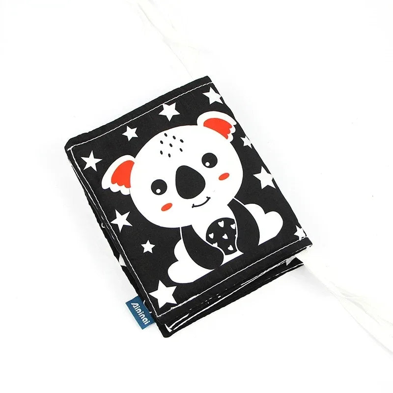 rideau lit bébé motif animal léopard araignée cercle losange moderne noir blanc