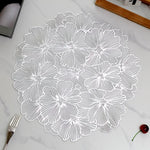 placemat doré fleurs découpées moderne respectueux environnement serviette table décoration noël festive
