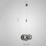 luminaire suspension pendentif boules verre doré transparent intérieur salon chambre decoration led neutre