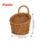 paniers rangement rotin marron clair tressage régulier rustique maison cuisine