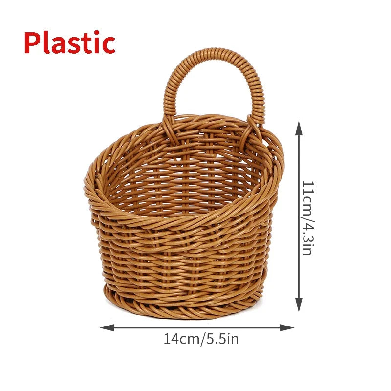 paniers rangement rotin marron clair tressage régulier rustique maison cuisine