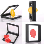 présentoir bijoux support carré plaque verre noir moderne bagues boucles doreilles