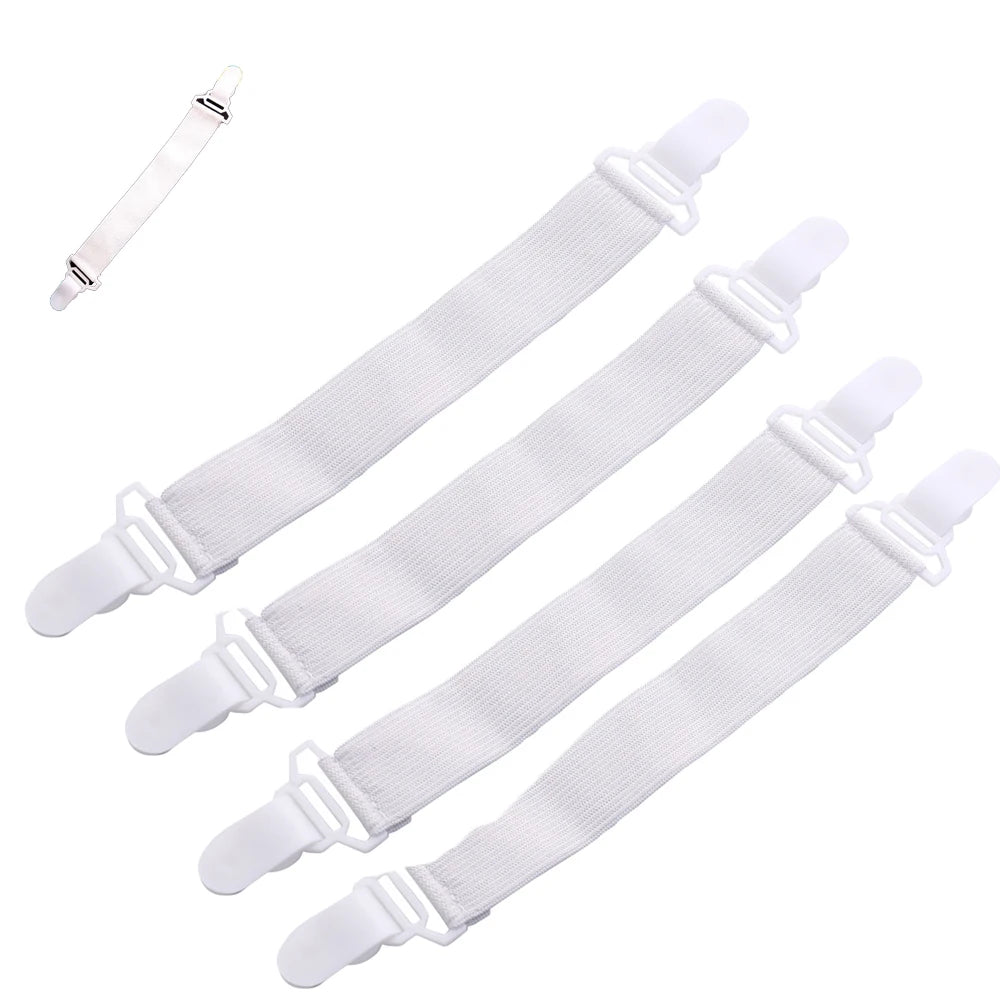 attaches coussin blanc clips simples ruban organisation literie maison élastique fixations chambre housse matelas