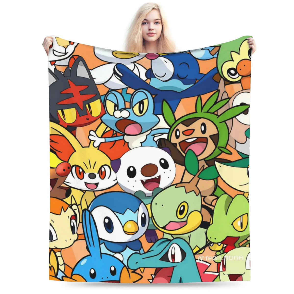 couverture polaire enfant motif pokemon animaux mignons chaude douce canapé lit chambre maison voyage