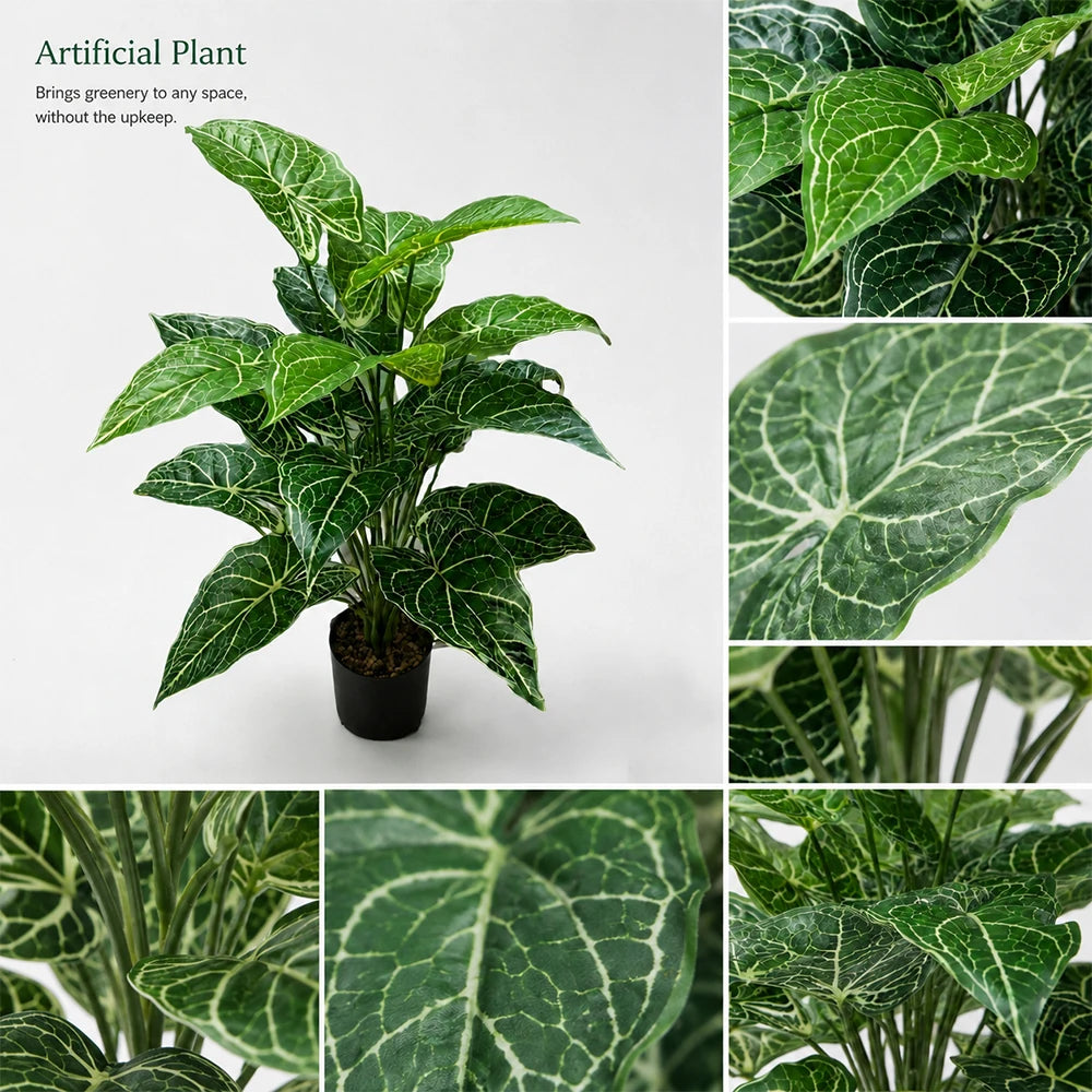 plantes artificielles decoration maison moderne arbres vert foncé pots gris blancintérieur salon jardinextérieur balcon