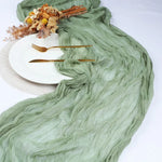 nappe plissée vert olive élégante table noël fête semi transparent