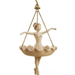 suspension plante forme ballerine chaines dorées crochet intérieur décoration élégante