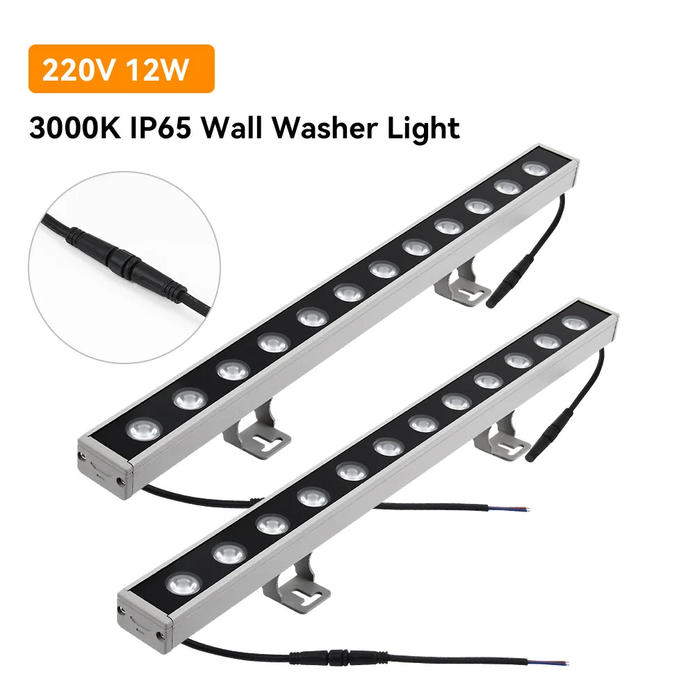éclairage mural led ip65 moderne argenté 220v 51cm 4cm 7cm