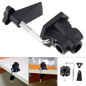 support lampe métal noir pince vis base hexagonale bras articulé clip microphone fixe