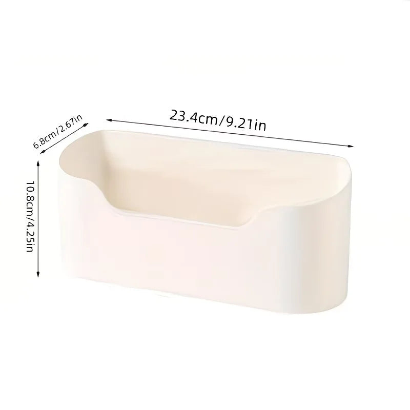 rangement mural adhésif blanc moderne cuisine bouteilles boîtes sans perçage réutilisable plastique