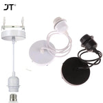 supports lampe suspendus adhésifs blancs noirs modernes câbles ampoule e27 rondes lisses