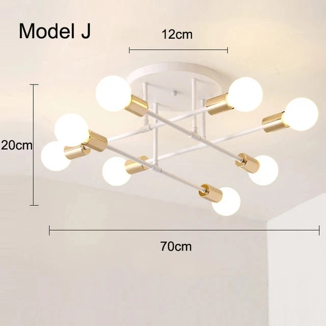 plafonnier led or noir moderne éclairage quotidien contemporain chambre salonSuspens fer flux lumineux minimaliste