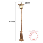 lampe rue extérieure rétro vintage éclairage public ip65 led noir or aluminium