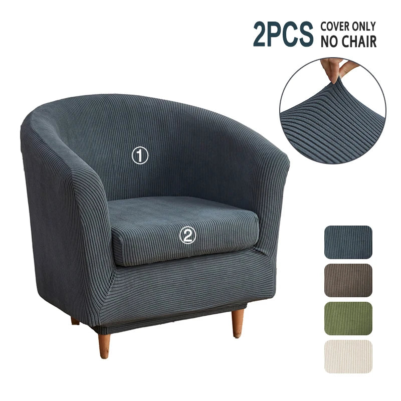 housse fauteuil gris rayures moderne adhésif dossier siège repose pieds printemps été
