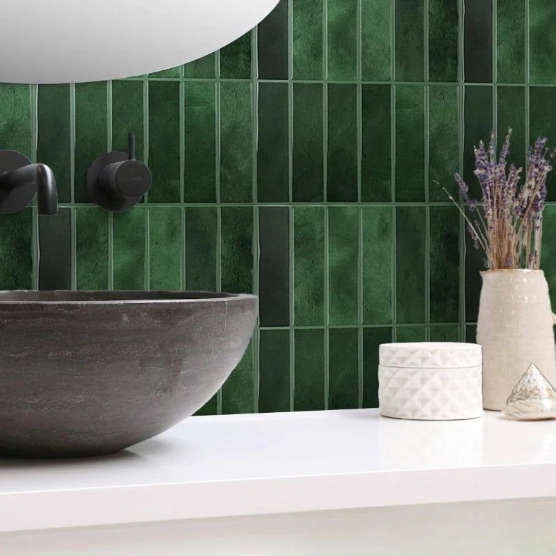 autocollants mur verts gris roses texture marbrée effet 3d moderne minimaliste feuilles feuilles