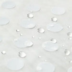 rideau douche moderne blanc transparent rayures points résistant l'eau 180cm