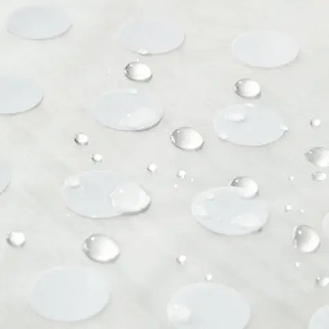 rideau douche moderne blanc transparent rayures points résistant l'eau 180cm