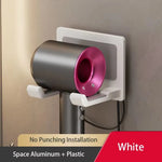 séchoir cheveux moderne adhésif mural rose métallisé gris métallisé finition brillante minimaliste