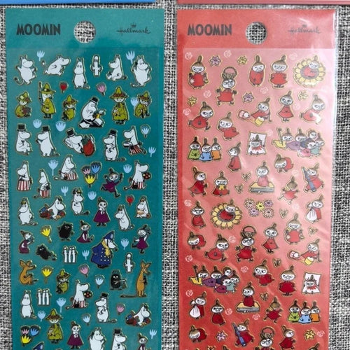 stickers moomin personnages anime vert rose floraux dessin animé coque téléphone skateboard