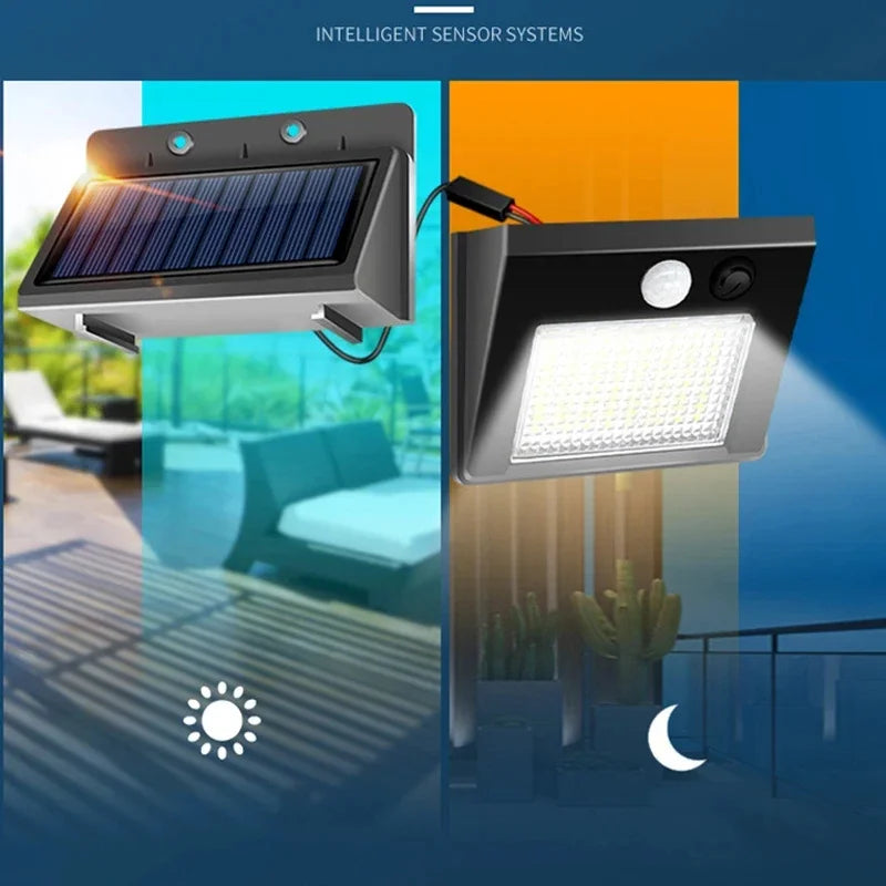 lampe solaire jardin noir panneau bleu led blanc ip65 moderne capteur mouvement contemporainextérieur