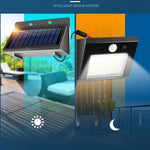 lampe solaire jardin noir panneau bleu led blanc ip65 moderne capteur mouvement contemporainextérieur