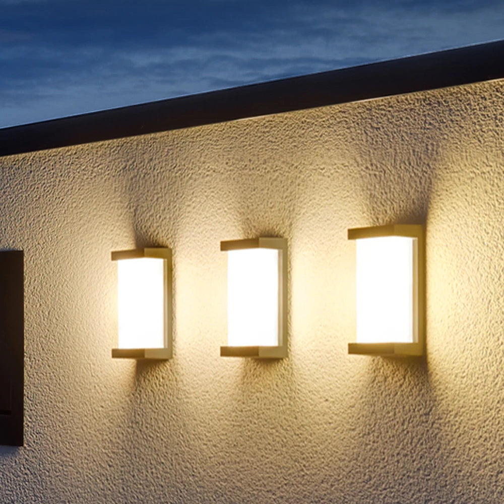 lampes murales led modernes minimalistes intérieures extérieures noir blanc opaques