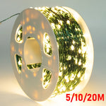 ruban lumineux fil cuivre led vert blanc moderne 10m 20m 5m anniversaire noël mariage