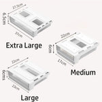rangement tiroir transparent moderne blanc grande capacité multiple utilisation rechargeable
